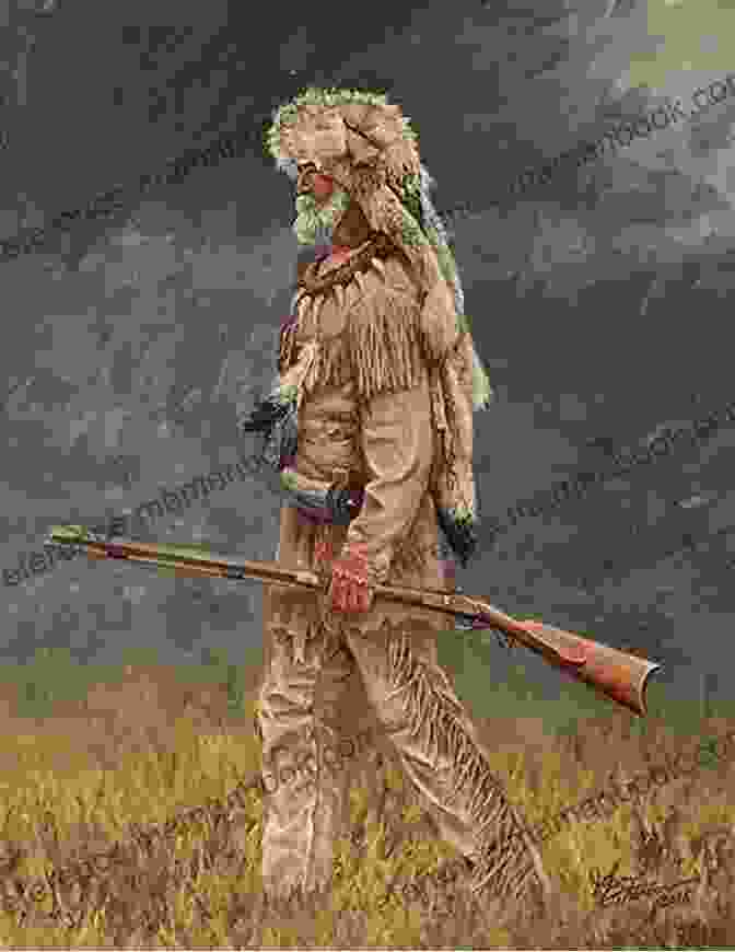 A Fur Trapper In A Fur Hat And Buckskins, Posing With A Rifle, Representing The Era Of Exploration And Adventure In 'The Danger Trail'. The Danger Trail Annotated James Oliver Curwood