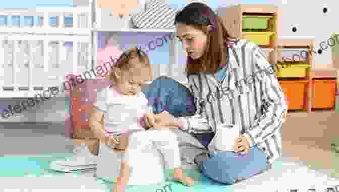A Mother And Her Young Child Celebrating Their Success With Potty Training. The Child Is Sitting On The Potty, And The Mother Is Smiling And Giving Her A High Five. P Is For Potty : A Step By Step Guide To Potty Training Potty Training Toilet Training Potty Training Girls Potty Training Tips