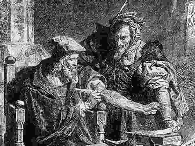A Painting Of Doctor Faustus Signing His Pact With The Devil. Christopher Marlowe: Four Plays: Tamburlaine Parts One And Two The Jew Of Malta Edward II And Dr Faustus (New Mermaids)