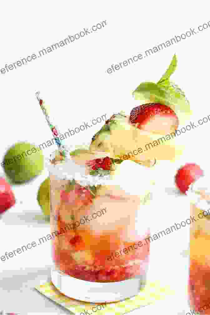A Vibrant Mocktail Adorned With Fresh Fruits And Herbs, Tantalizing A Pregnant Woman's Taste Buds Drinking For Two: Nutritious Mocktails For The Mom To Be