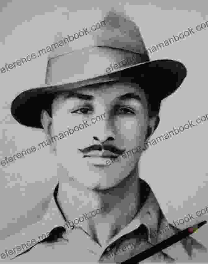 Portrait Of Shaheed Bhagat Singh, A Prominent Indian Freedom Fighter, In A Black And White Photograph Shaheed Bhagat Singh (Famous Biographies For Children)